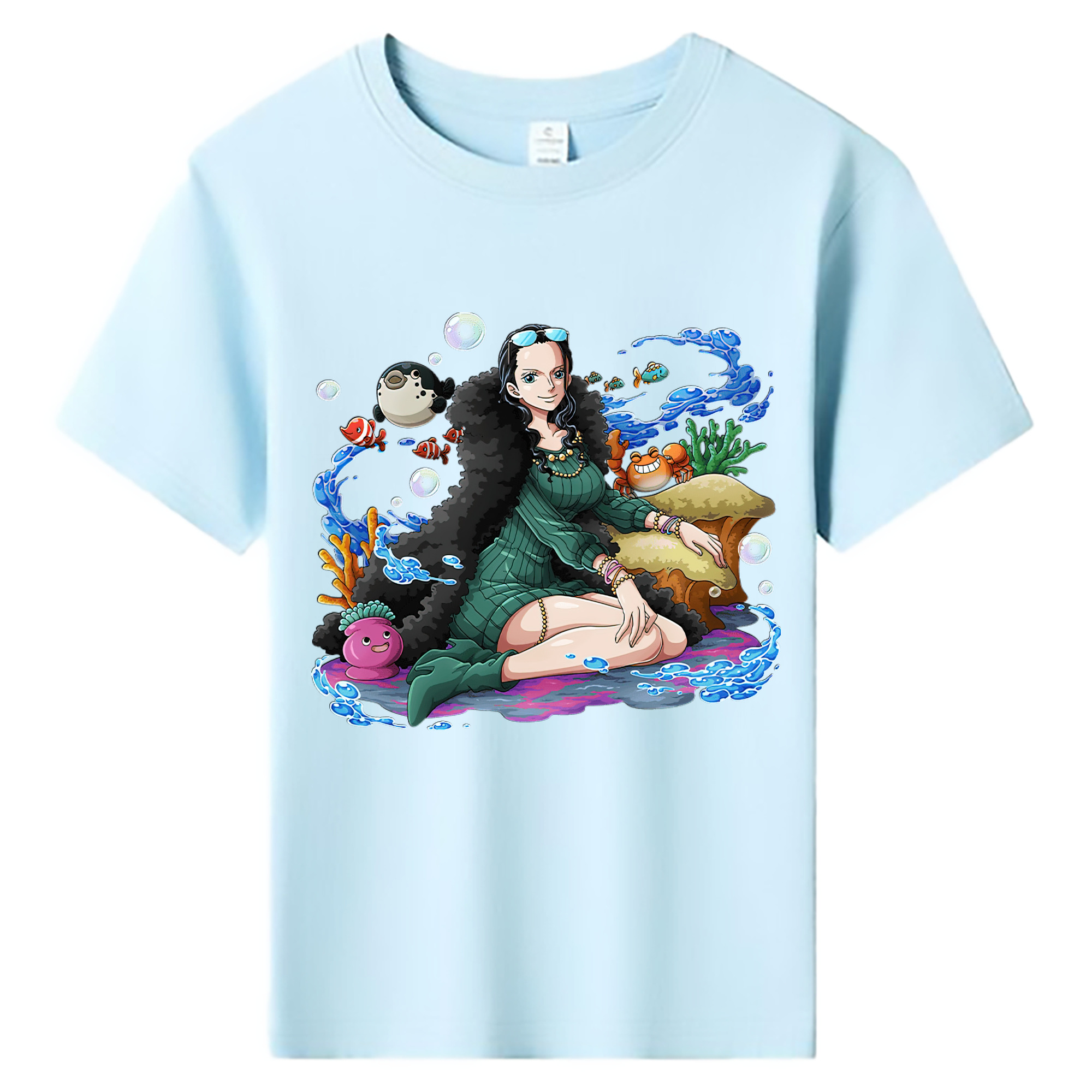ワンピース ニコ・ロビン ONE PIECE Nico Robin 綿100％キッズTシャツ（フロントプリント）